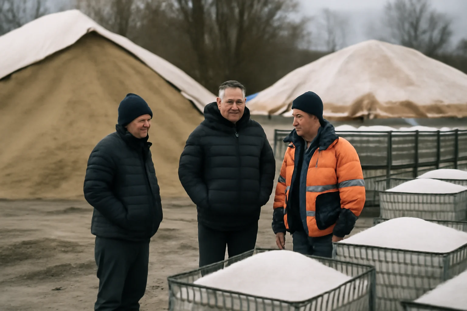 14.240 tone de nisip și 3.560 tone de sare alocate pentru deszăpezirea drumurilor județene în această iarnă