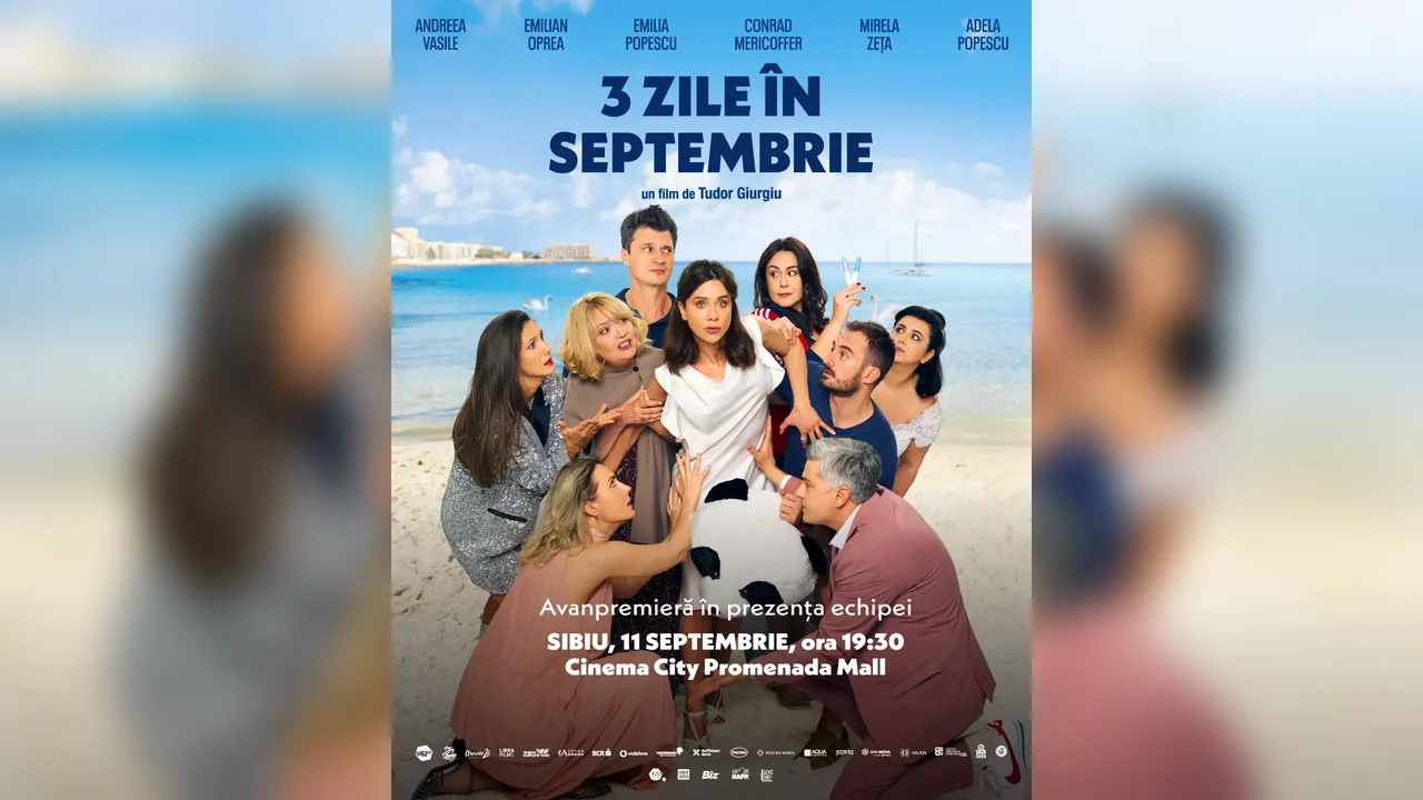 Tudor Giurgiu și echipa filmului „3 zile în septembrie” vin la Sibiu pentru o proiecție specială, pe 11 septembrie