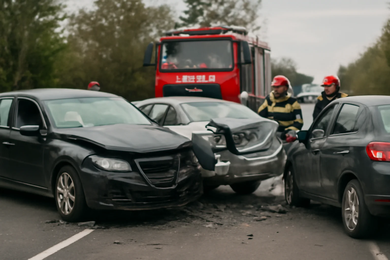 Accident grav pe DN 1 la Bradu, trei mașini și intervenție ISU