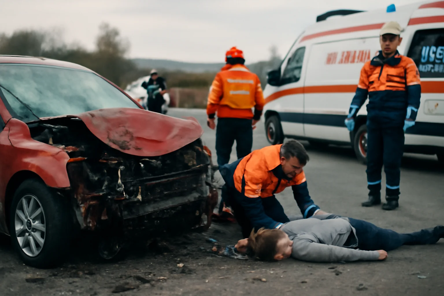 Accident rutier cu șapte victime în județul Sibiu, soldat cu decesul unei femei