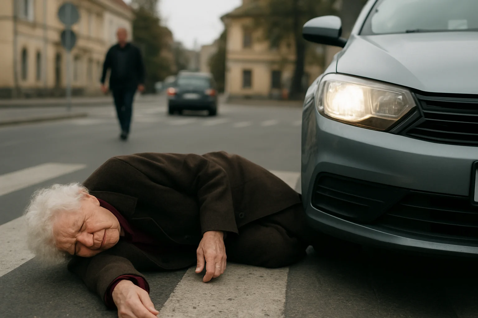 Accident rutier în Sibiu: Femeie rănită pe trecerea de pietoni