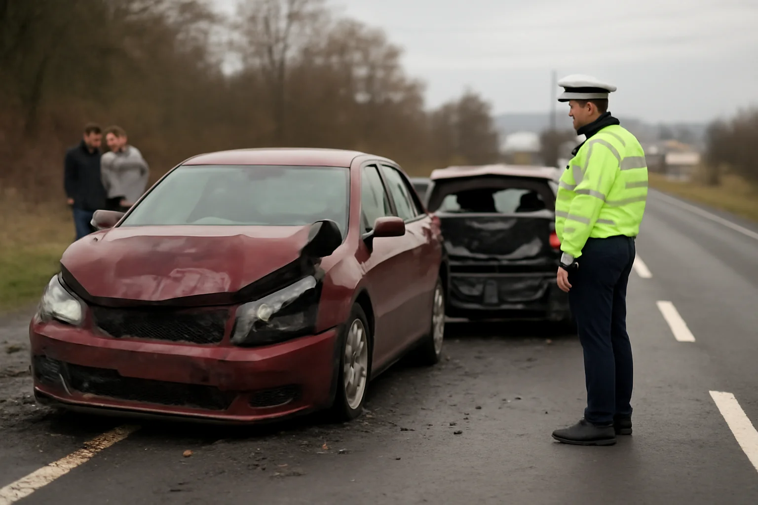 Autoturism grav avariat într-un accident pe DN1, la ieșirea din Șelimbăr, județul Sibiu