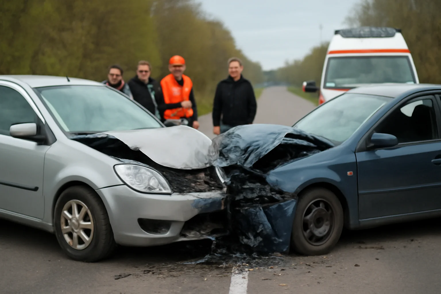 Cinci persoane rănite într-un accident cu trei mașini pe DN1, în zona Hula Bradului, județul Sibiu