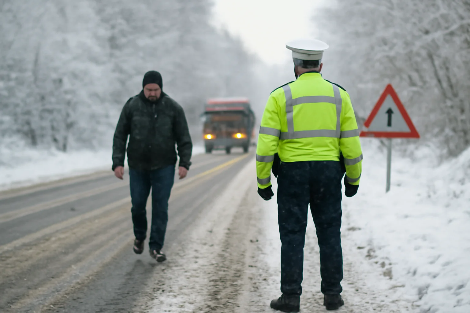 Circulație rutieră în condiții de iarnă la Sibiu: avertizare privind zăpada și gheața pe șosele