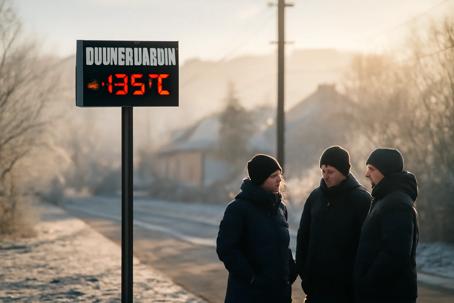 Dimineață extrem de rece la Sibiu: -15,5°C la Dumbrăveni, valori sub -10°C în tot județul