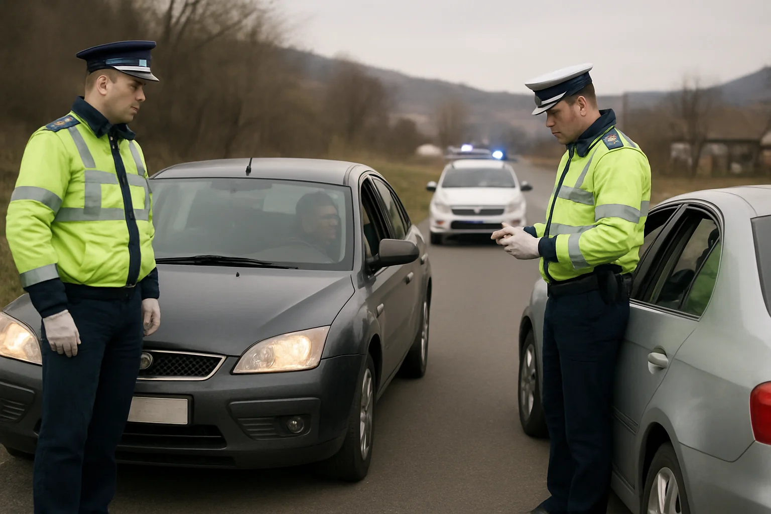 Doi șoferi prinși beți și fără permis în Sibiu