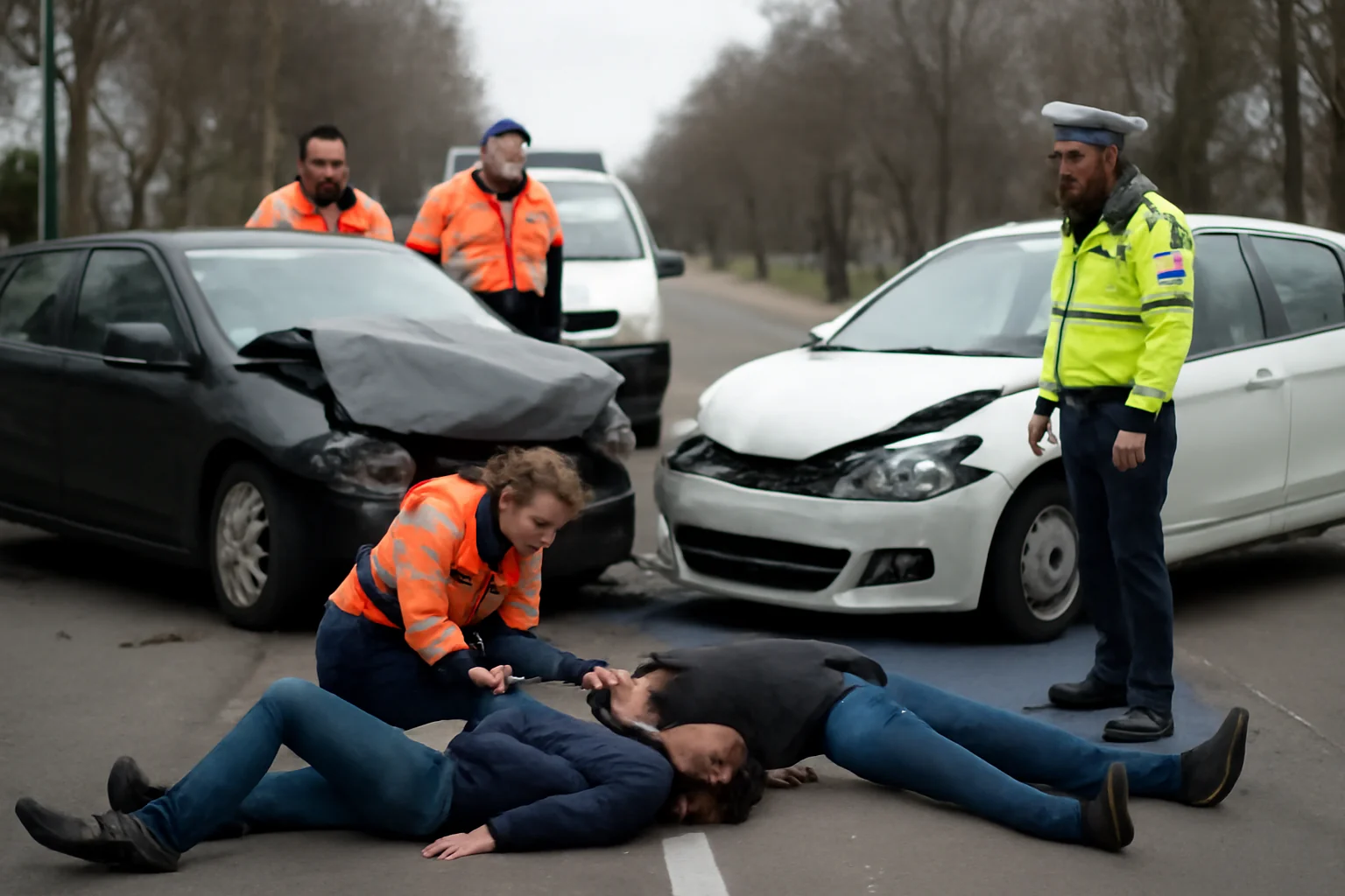 Două persoane rănite într-un accident pe Șoseaua Alba Iulia din Sibiu