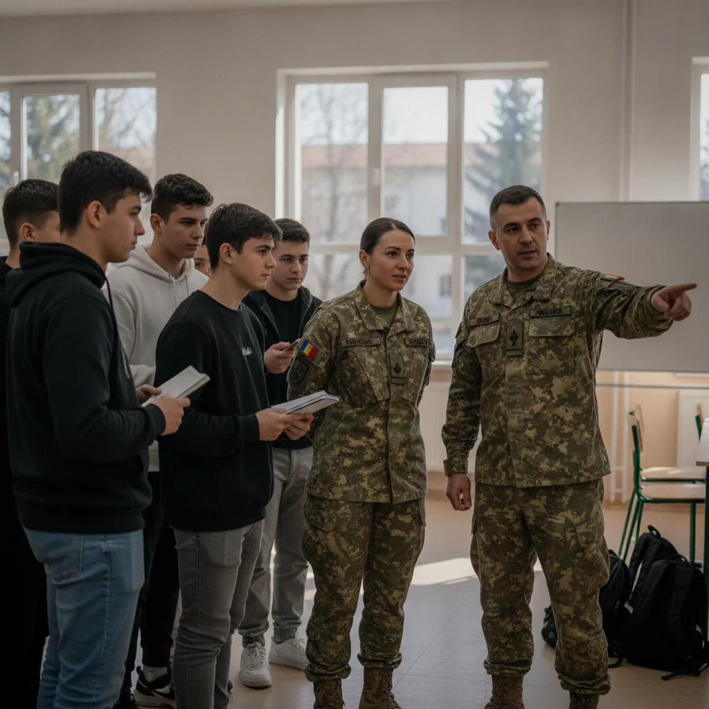 Elevii din Sibiu și Mediaș au descoperit ce înseamnă o carieră militară