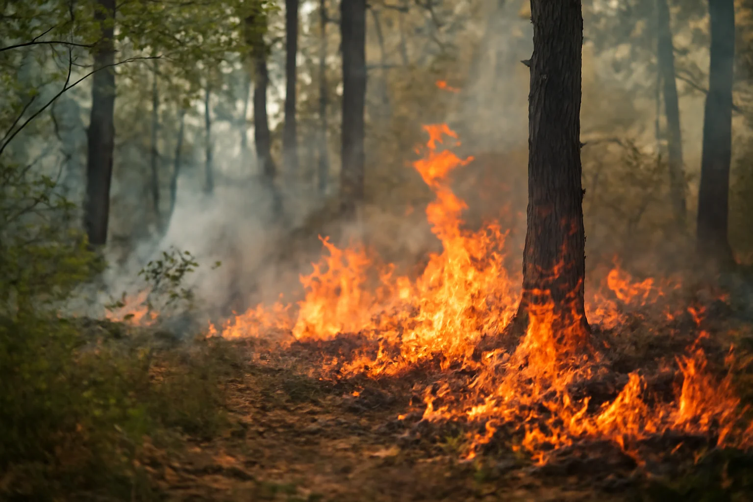 Incendiu devastator în pădurea de la Sadu pe 500 mp