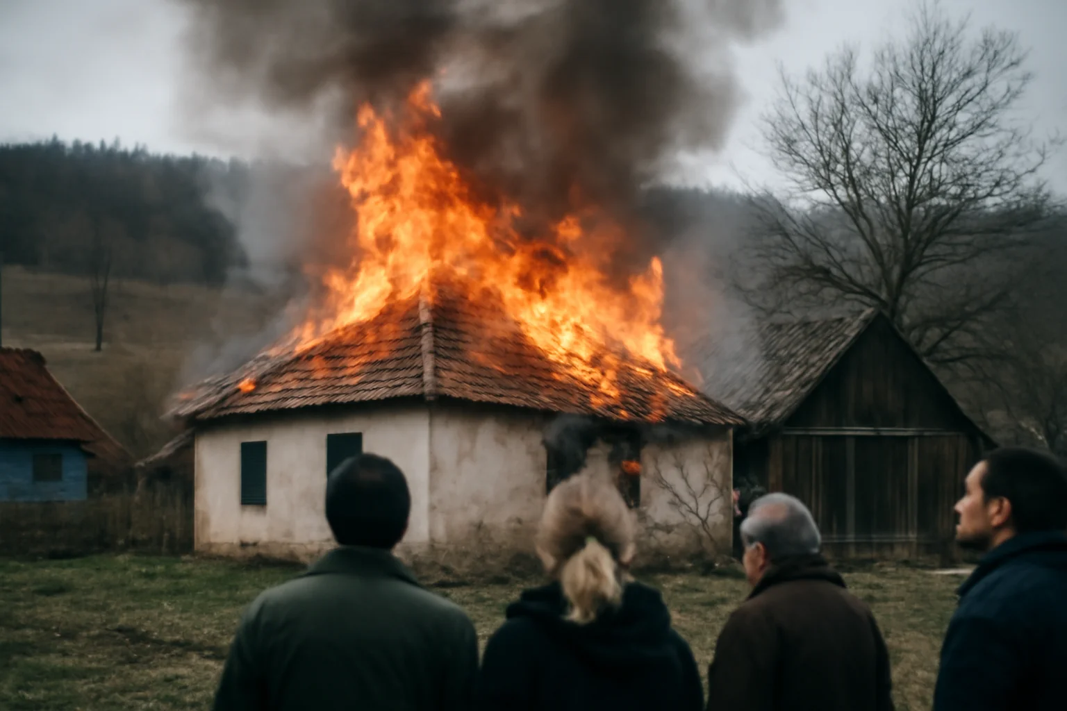 Incendiu la acoperișul unei locuințe din Sărata, comuna Porumbacu de Jos, județul Sibiu