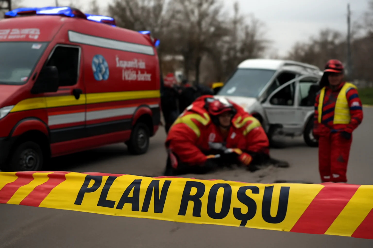 Intervenție majoră la Sibiu: Plan Roșu activat după coliziunea unei ambulanțe SMURD cu un autoturism