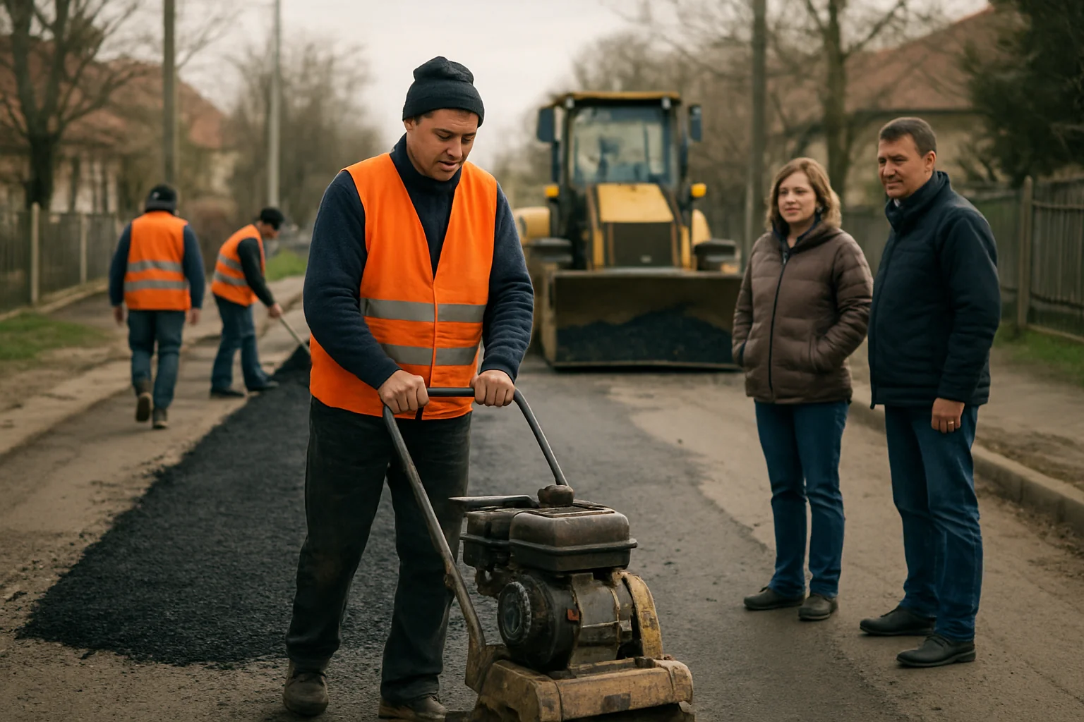 Lucrări de asfaltare pe strada Doamna Stanca din Șelimbăr