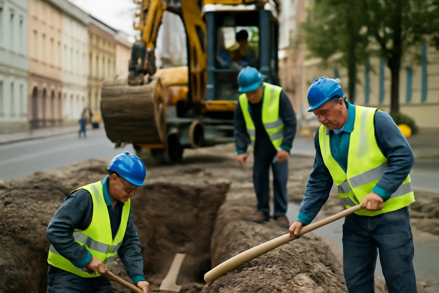 Lucrările de modernizare a rețelelor de apă și canalizare au fost reluate la Sibiu