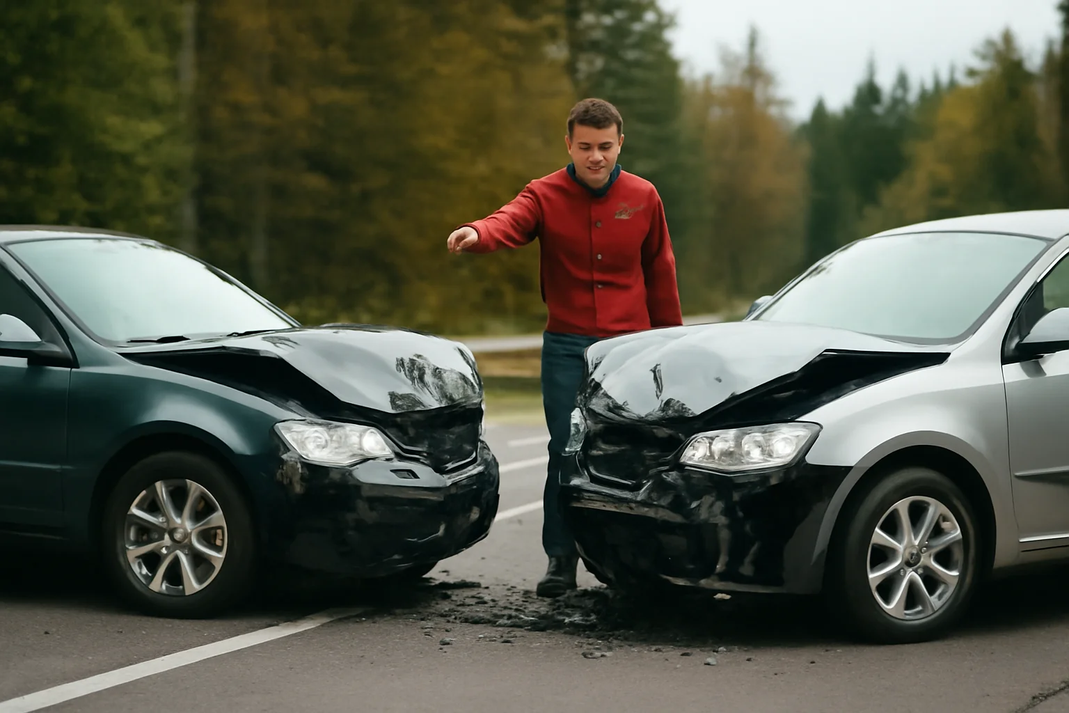 Manevră de depășire extrem de riscantă pe drumul Sibiu–Păltiniș, cu accident frontal evitat la limită