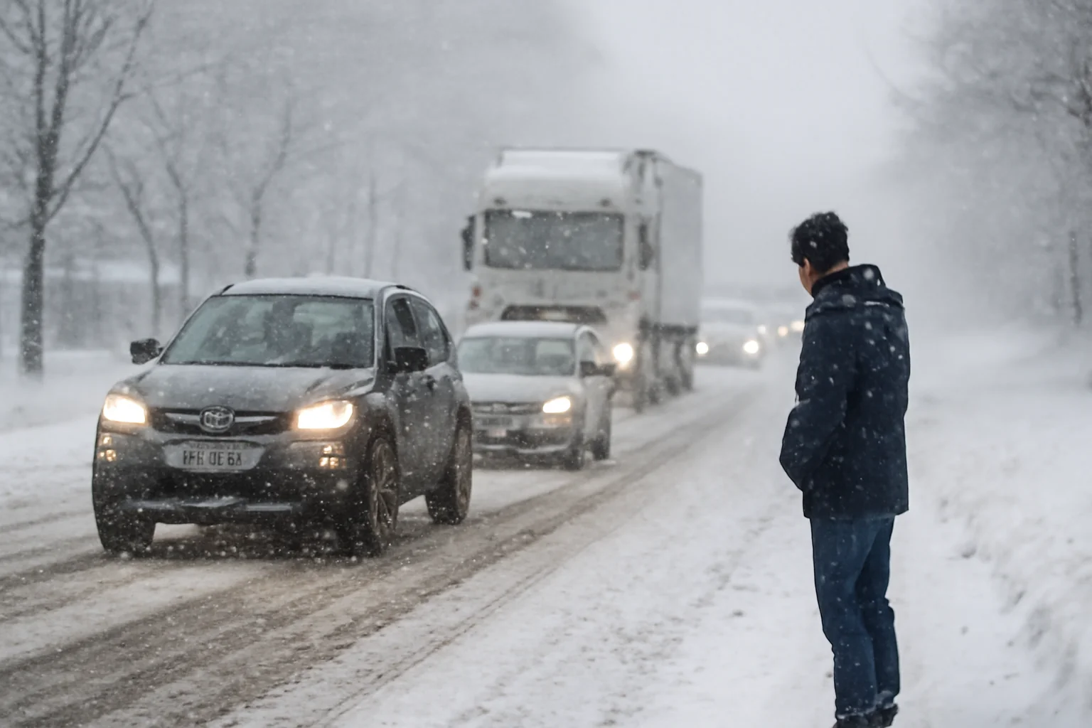 Ninsorile îngreunează circulația rutieră la Sibiu și în alte 18 județe din țară