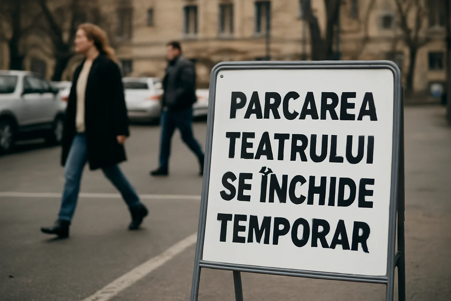 Parcarea Teatrului se va închide temporar pentru lucrări