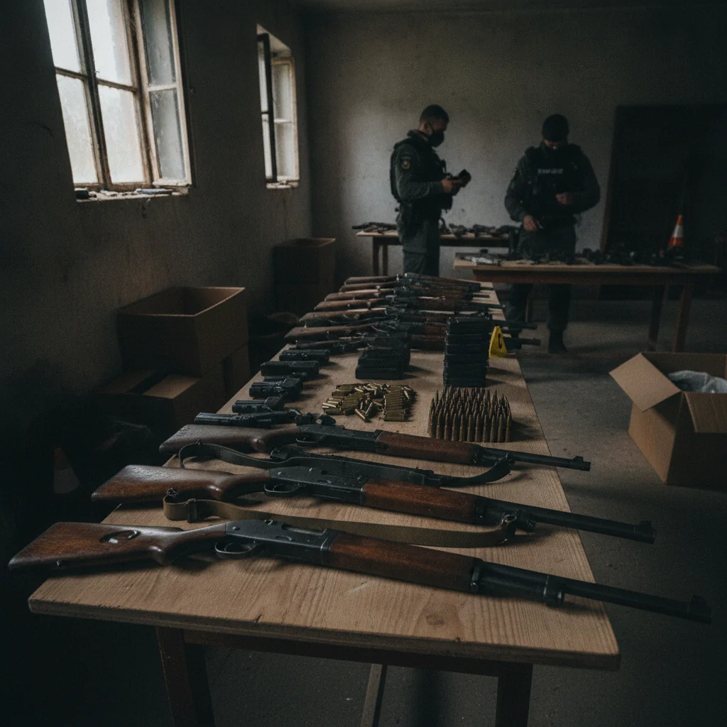 Sibiu: trei percheziții într-un dosar privind arme deținute fără drept