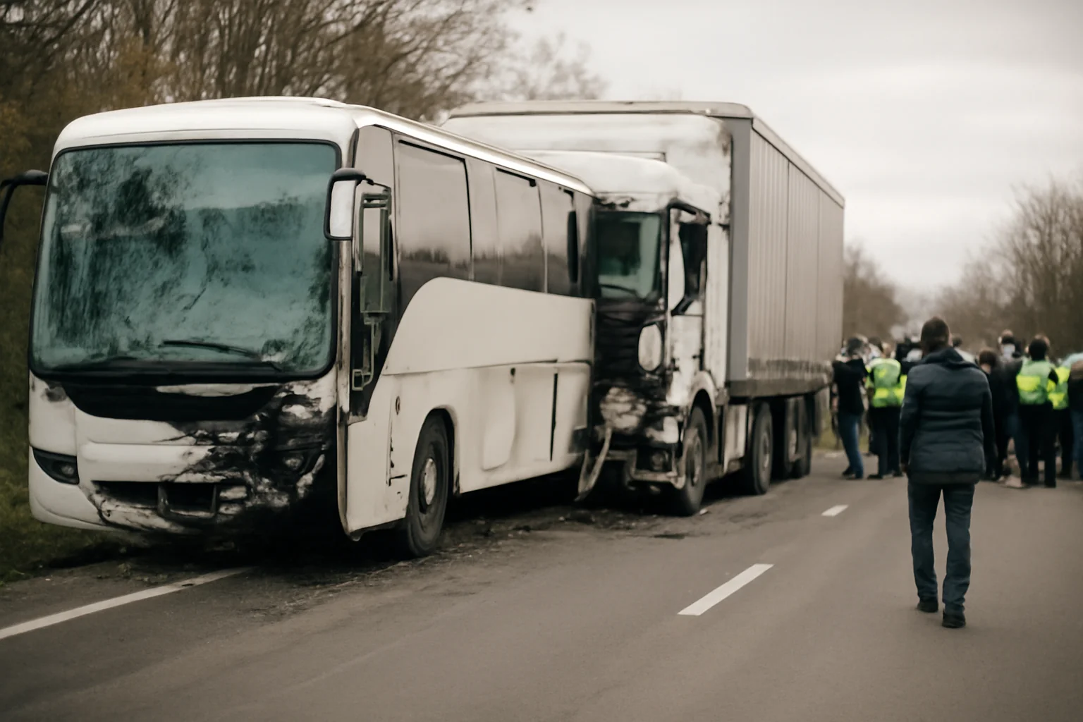 Șofer de autocar mort într-un accident pe DN1, la Scoreiu, în județul Sibiu