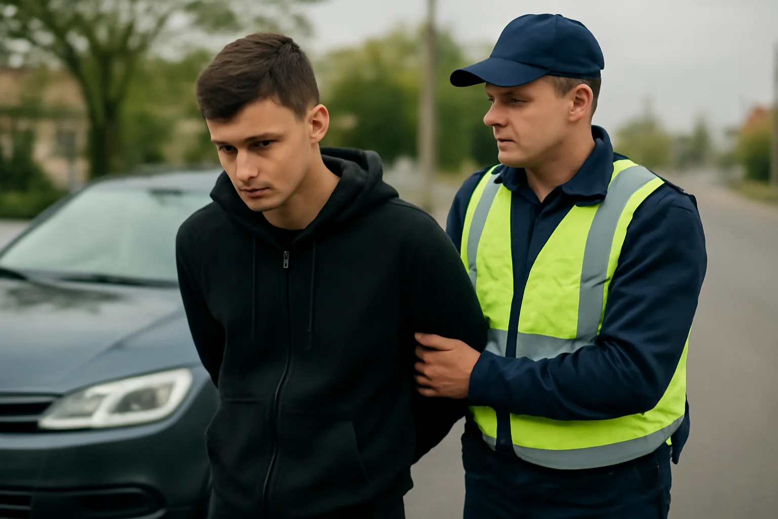 Tânăr de 26 de ani reținut la Sibiu după urmărire în trafic cu un autoturism furat