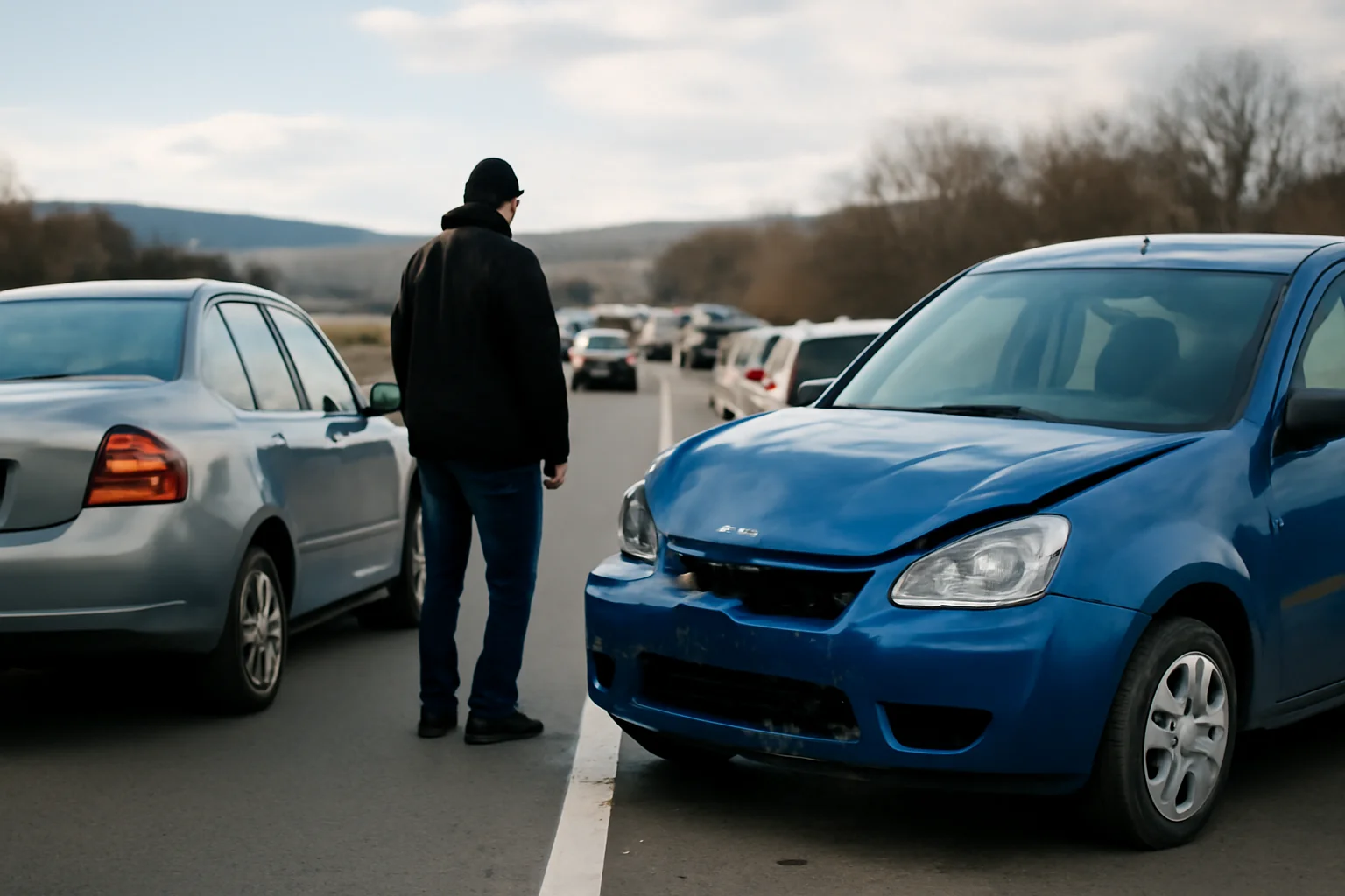 Trafic blocat temporar pe DN1, între Avrig și Sibiu, după o tamponare fără victime
