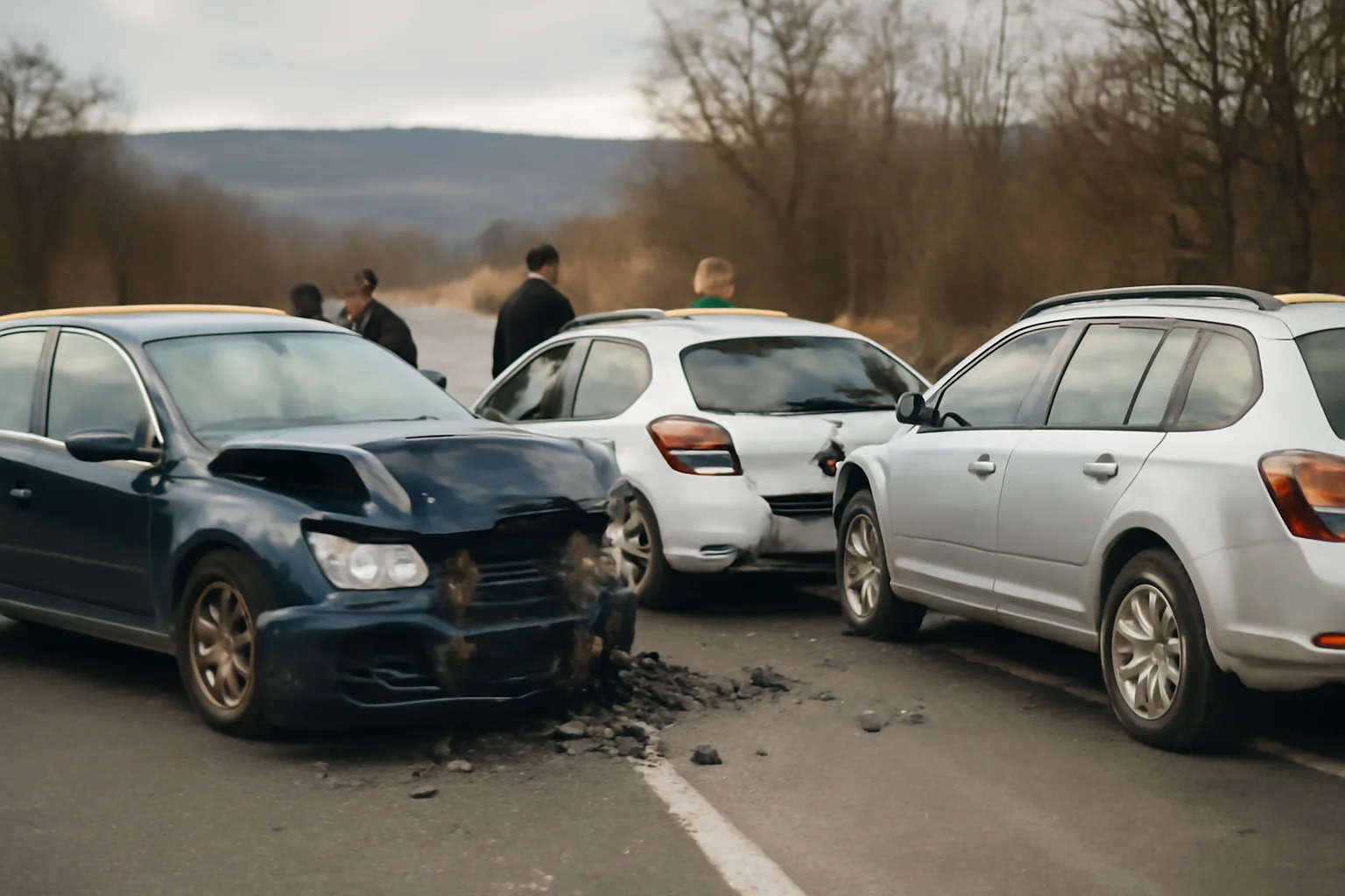 Trafic perturbat la Sibiu după un accident cu trei mașini pe DN 1, în zona Hula Bradului