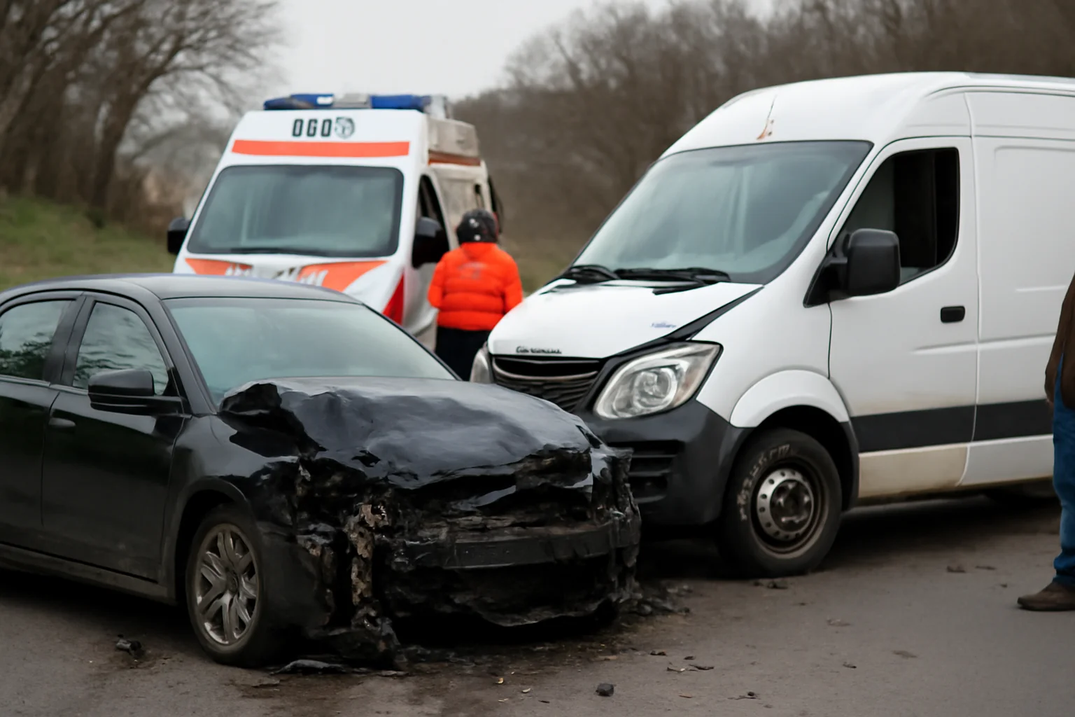 Trafic perturbat pe DN1 la Scoreiu, în județul Sibiu, după un accident rutier cu un rănit