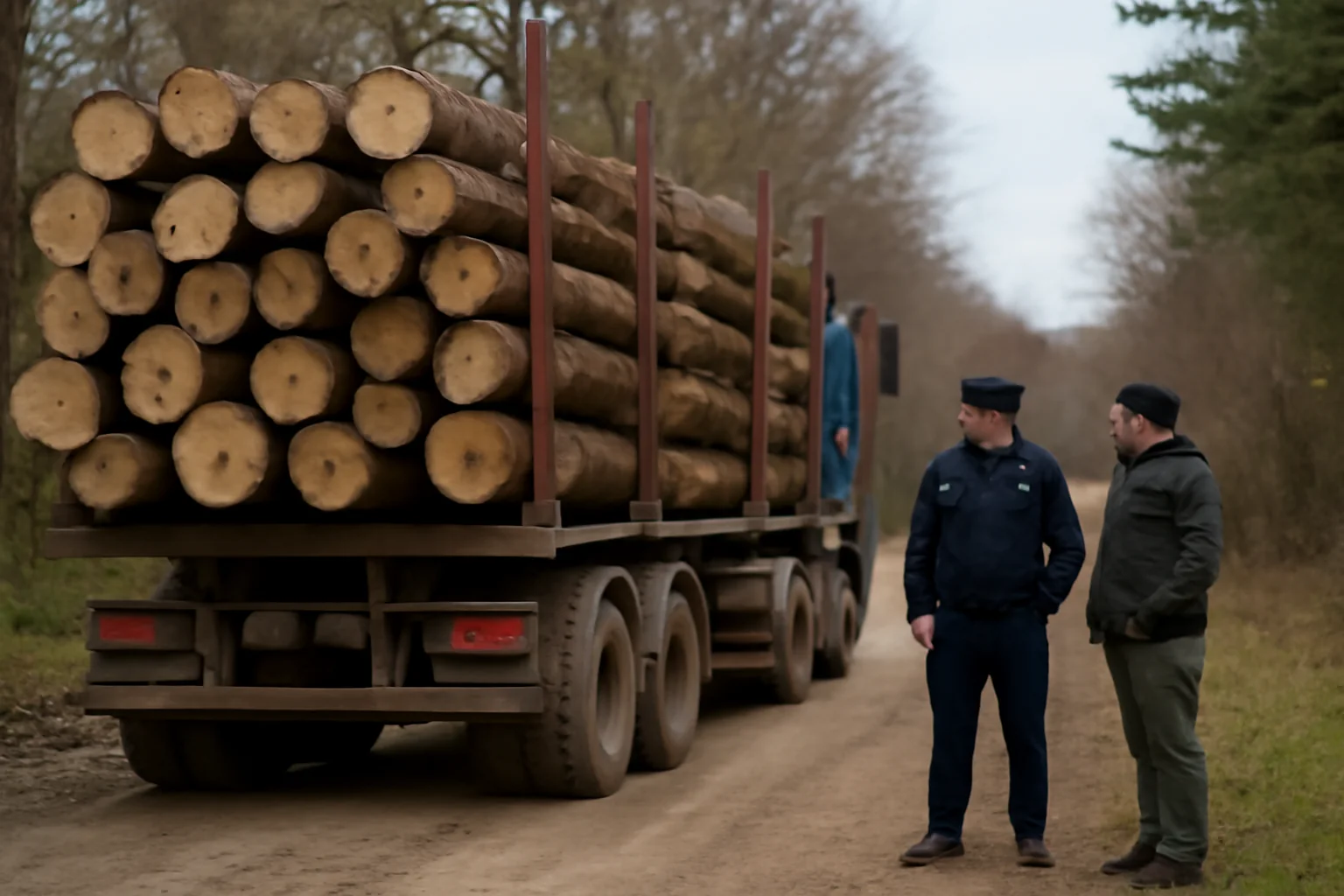 Transporturi ilegale de lemn identificate în județul Sibiu în ultimele zile