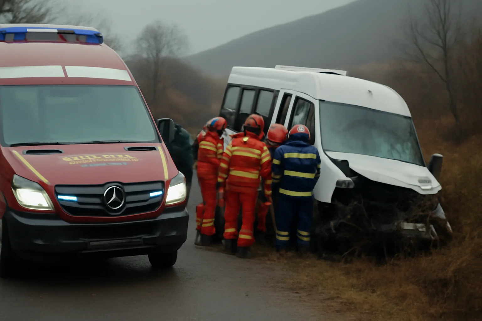 Zece persoane rănite, dintre care șapte minori, în urma unui accident rutier la Brateiu, județul Sibiu